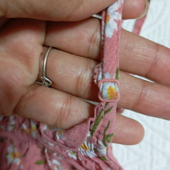 Vine & Valley Sz XL Pink Floral Romper Shorts Womens Sleeveless Summer Outfit - Picture 10 of 10